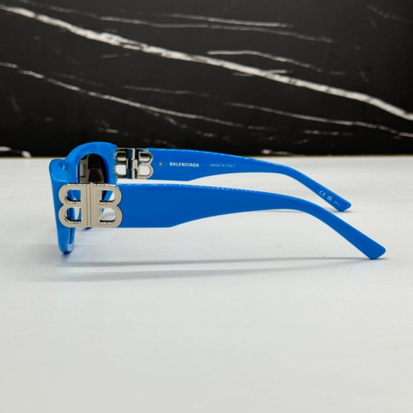 NEW BB0095S 011 BALENCIAGA BLUE GREY CAT EYE WOMEN BALENCIAGA SUNGLASSES - Picture 6 of 10